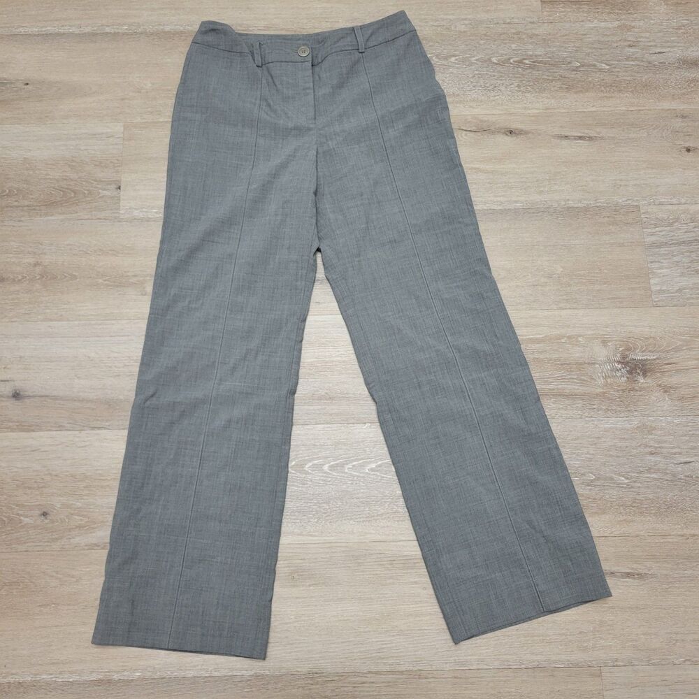 Ann Taylor Lightweight grey wide leg trousers 32" long size 6